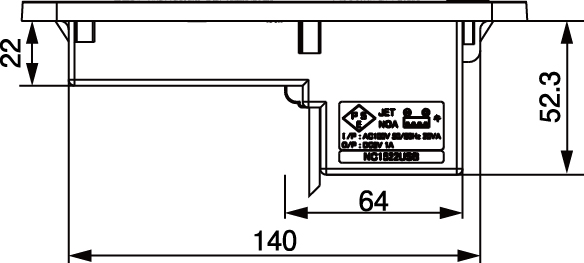 NC-1522USB2A寸法上面