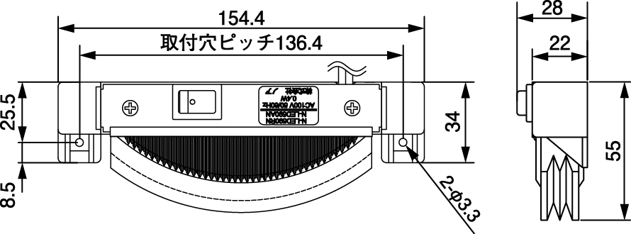 N-LED590RN寸法