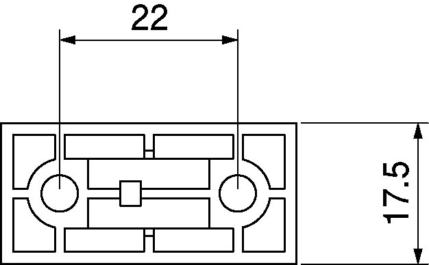 NS-1231の取付穴参考寸法