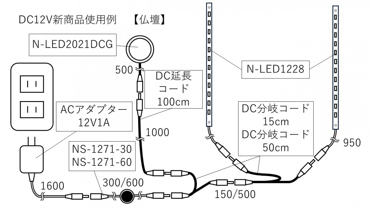 DC12V使用例仏壇用